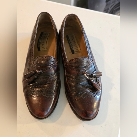 Johnston & Murphy Domani  Mens 8.5M Rivoli Tassel Loafers Shoes Made In Italy - Picture 1 of 14